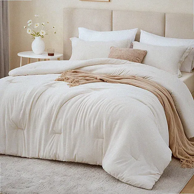Love's cabin Beige Twin/Twin XL Comforter Set, (66"x90")