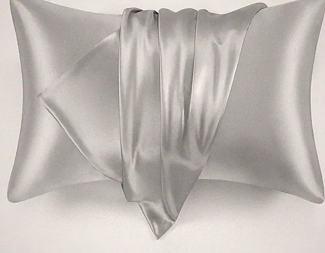 Love's cabin Satin Pillowcase for Hair and Skin (Light Grey, 20x30 inches) Simil