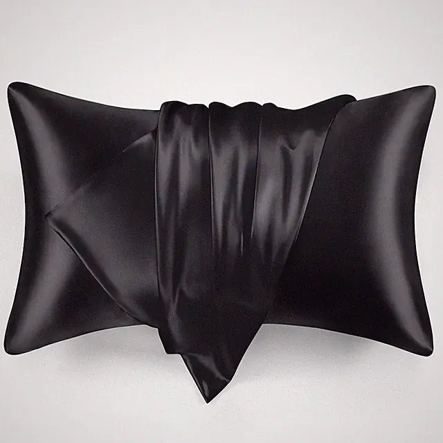 Love's cabin Satin Pillowcase Set of 2 Queen Size 20x30, Cooling Pillow Cover...