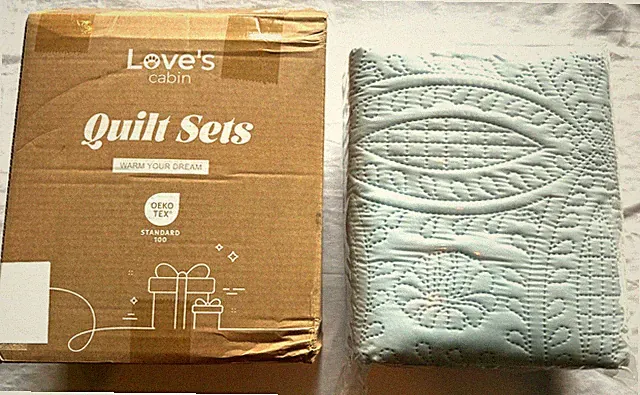 Love's Cabin Twin Quilt Set Spa Blue - Quilte & Pillow Sham - Open Box