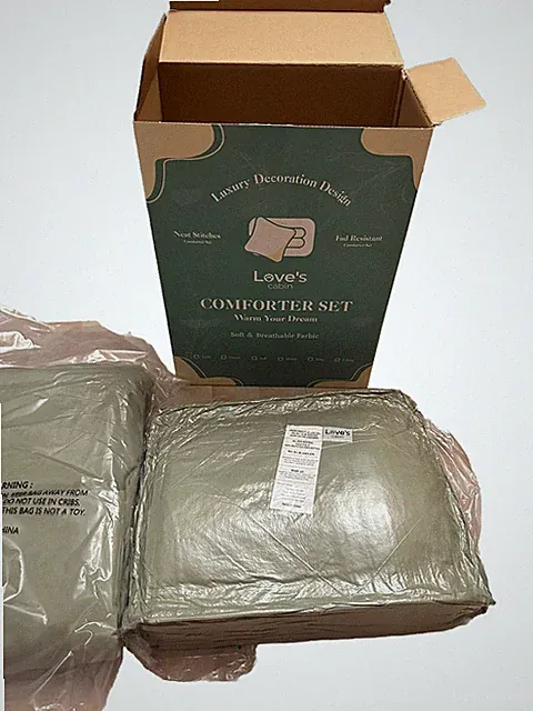 Loves Cabin California King Sz Comforter Set Green