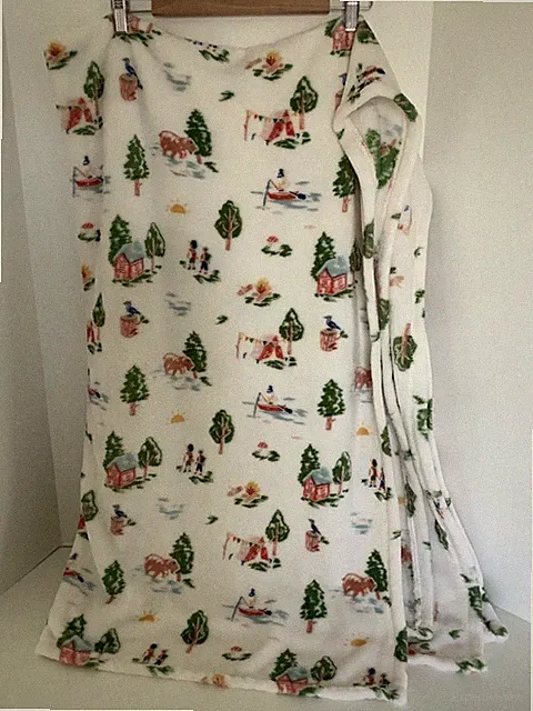Set of 2 Room Essentials Cozy Cabin Throw Blankets Woodland Camping Canoe